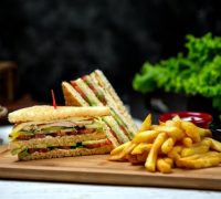 club-sandwich-with-side-french-fries